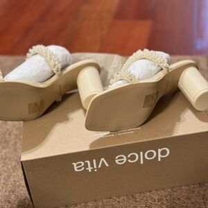 Dolce Vita Noel Heels in Vanilla Pearls